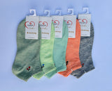 Ladies Ankle Socks Two Tone (Pack of 5)