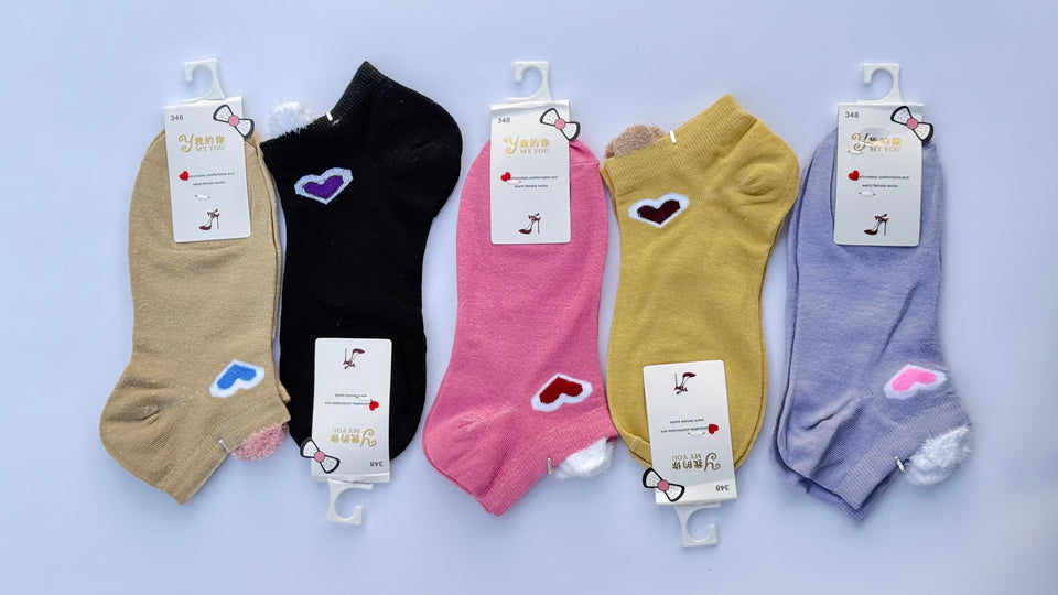 Ladies Ankle Socks Plain (Pack of 5)