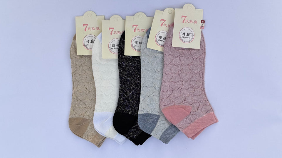 Ladies Ankle Socks Pattern (Pack of 5)