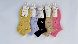 Ladies Ankle Socks Natural (Pack of 5)