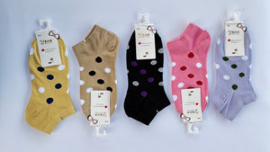 Ladies Ankle Socks Dotted (Pack of 5)