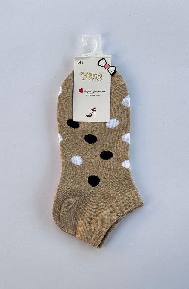 Ladies Ankle Socks Dotted (Pack of 5)