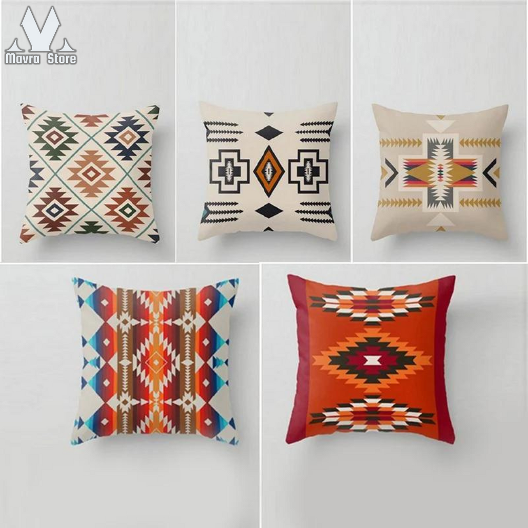 Traditional Style Cushion Multi colors 5 Pcs