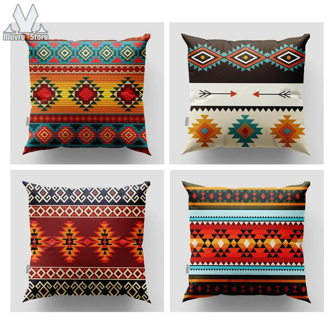 Traditional Style Cushion Maroon pack of 4