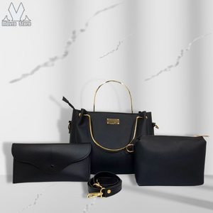 Handbag 3 pcs Luxe Black