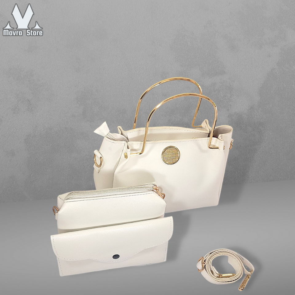 Handbag 3 pcs Luxe White