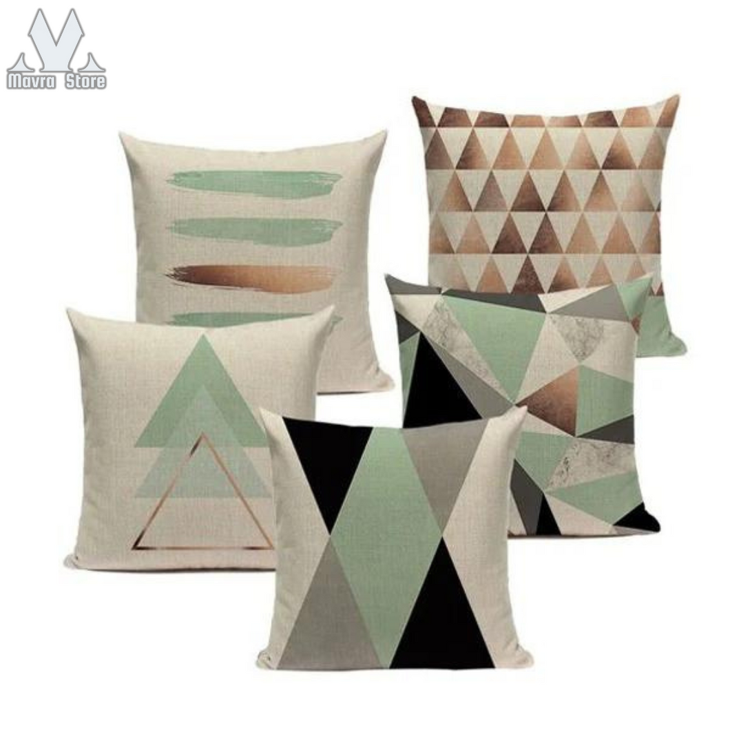 Cushion Cover Triangle Pattern pack of 5