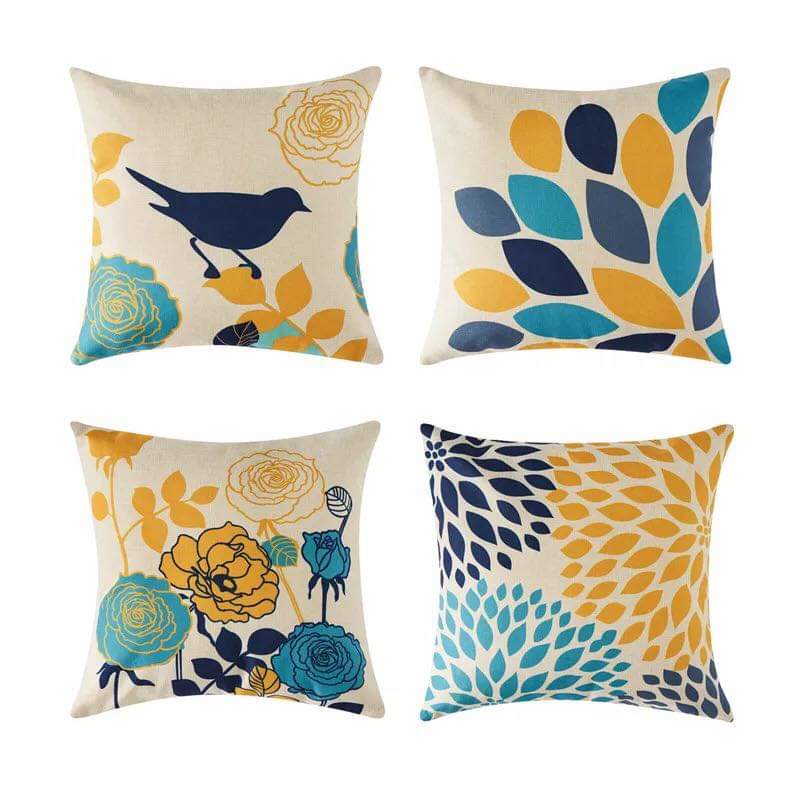 Cushion Cover Classic Leaves pack of 4