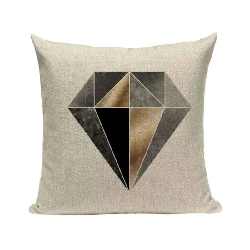 Soft Diamond Cushion Grey Navy 5 Pcs