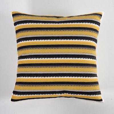 Traditional Style Cushion Yellow Grey 6 Pcs