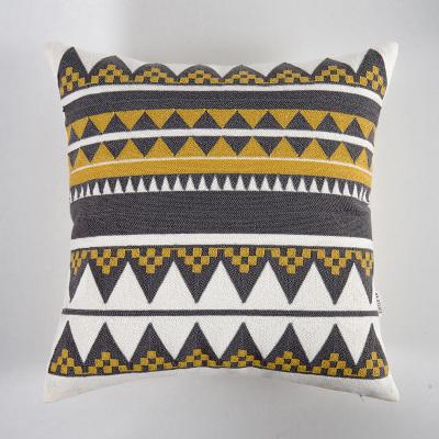 Traditional Style Cushion Yellow Grey 6 Pcs