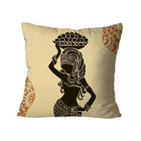 African Tribal Cushion Black and Beige pack of 3