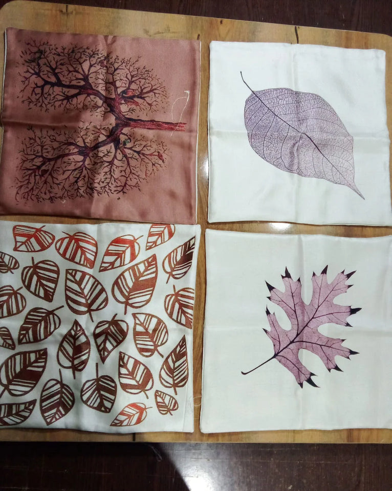 Cushion Cover Autumn Leaves pack of 5