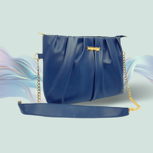 Wavy Handbag Navy Blue